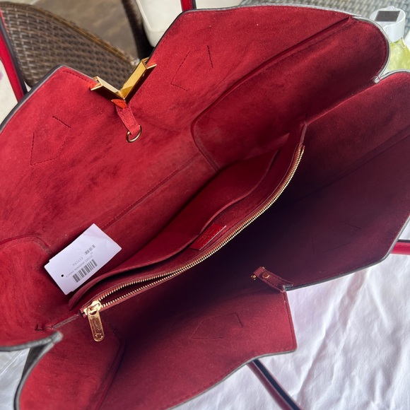 Louis Vuitton kimono red canvas tote bag - Picture 6 of 12